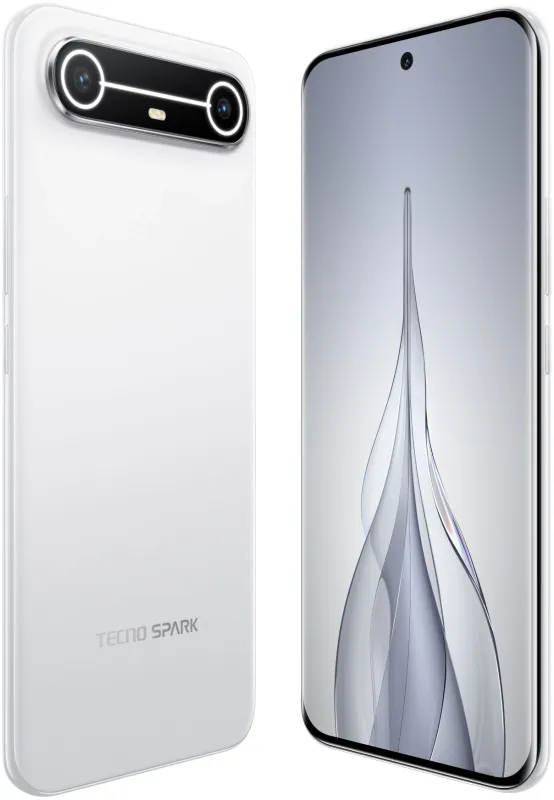 Смартфон Tecno Spark Slim 256Gb 8Gb белый моноблок 3G 4G 6.78" 1224x2720 Android 15 50Mpix 802.11 a/b/g/n/ac/ax NFC GPS GSM900/1800 Protect