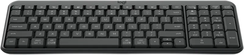 Клавиатура Logitech K250 графитовый беспроводная BT slim Multimedia (920-013452)