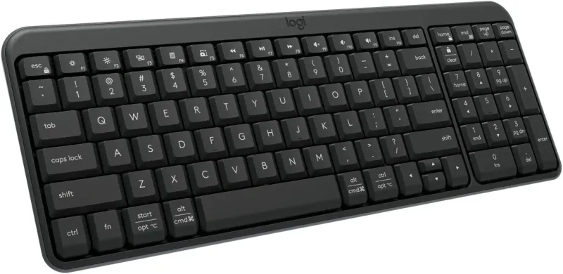 Клавиатура Logitech K250 графитовый беспроводная BT slim Multimedia (920-013452)
