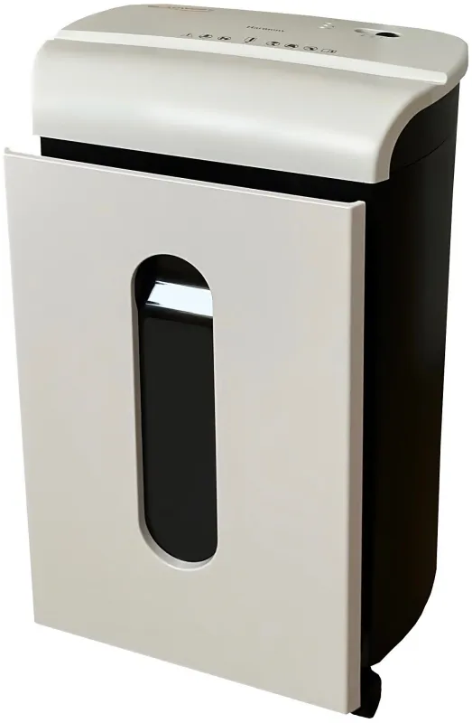 Шредер Gladwork Harmony P-10M белый/черный (секр.P-5) фрагменты 10лист. 21лтр. скрепки скобы пл.карты