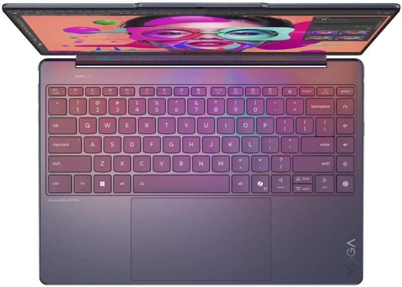 Ноутбук Lenovo Yoga 9 14ILL10 Core Ultra 7 256V 16Gb SSD1Tb Intel Arc 140V 14" OLED Touch 2.8K (2880x1800) Windows 11 Home blue WiFi BT Cam Bag (83LC0054RK)