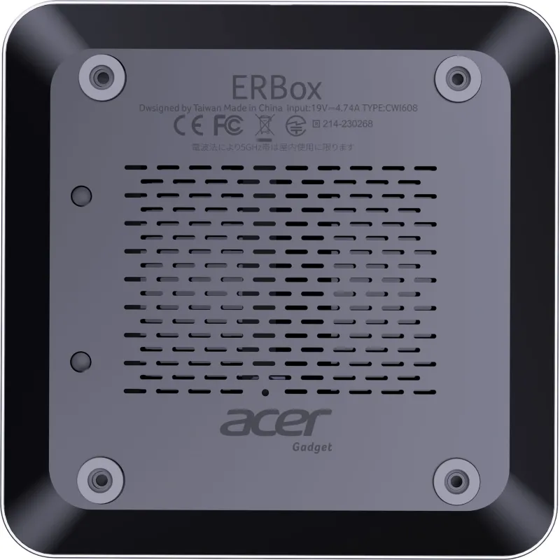 Неттоп Acer Gadget E10 ERBox Ryzen 7 8745HS (3.8) 16Gb SSD512Gb UHDG Windows 11 Pro 2xGbitEth WiFi BT 120W черный (1747236)
