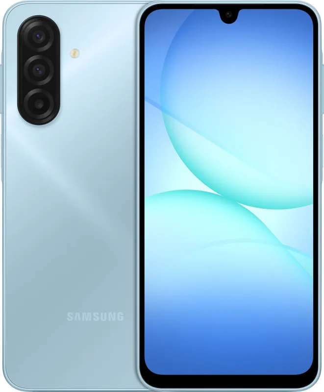 Смартфон Samsung SM-A175F Galaxy A17 256Gb 8Gb синий моноблок 3G 4G 2Sim 6.7" 1080x2340 Android 15 50Mpix 802.11 a/b/g/n/ac NFC GPS GSM900/1800 GSM1900 microSD max2048Gb