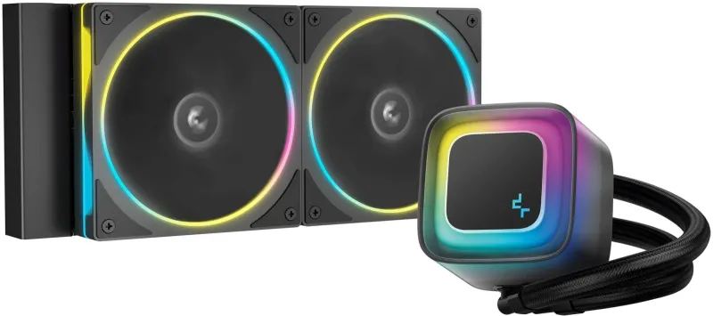 Система водяного охлаждения Deepcool LE240 PRO ARGB Soc-AM5/AM4/1200/1700/1851 черный 4-pin 28.2-33dB Al 280W 1347gr Ret (R-LE240PRO-BKAMMC-G-1)