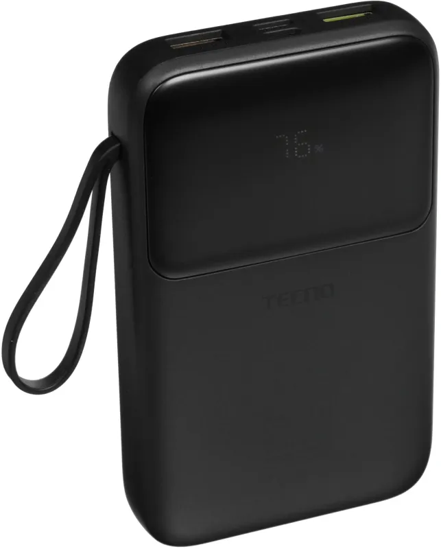 Мобильный аккумулятор Tecno Pocket S101Q 10000mAh QC3.0/PD3.0 22.5W 2.4A 2xUSB-A/USB-C черный