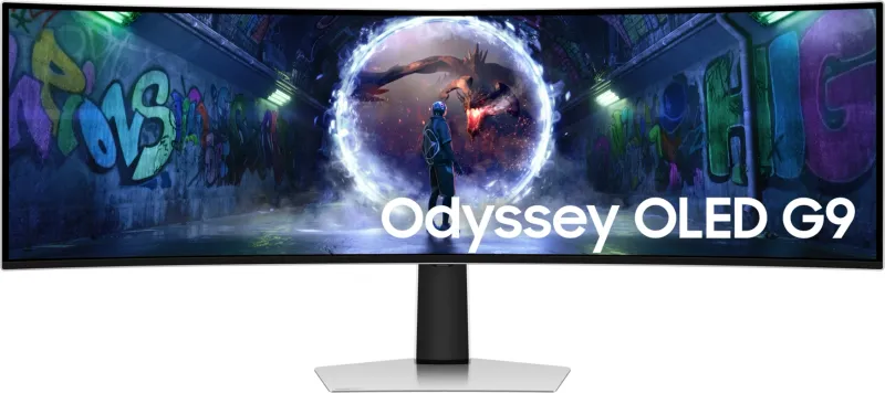 Монитор Samsung 49" Odyssey OLED G9 S49DG934SUXEN серебристый OLED LED 32:9 HDMI полуматовая HAS 250cd 178гр/178гр 5120x1440 240Hz DP USB 12.6кг