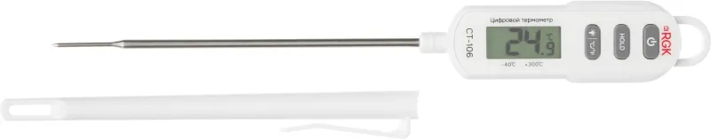 Термометр RGK CT-106 контактный белый (722996)