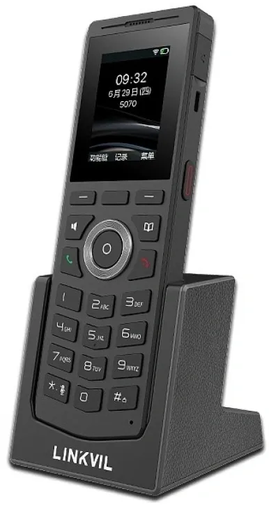 SIP-Телефон LINKVIL W610D Беспровод. DECT, 4 SIP-акк., 2" 240 х 320 Цвет. экран, защ. от падения с 1.8м., BT 5.0, бат. 1900mAh