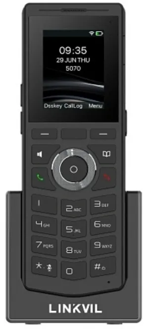 SIP-Телефон LINKVIL W610D Беспровод. DECT, 4 SIP-акк., 2" 240 х 320 Цвет. экран, защ. от падения с 1.8м., BT 5.0, бат. 1900mAh
