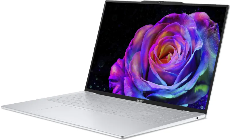 Ноутбук Acer SFA16-61M-R8TC Ryzen AI 5 330 16Gb SSD1Tb AMD Radeon 16" OLED WUXGA (1920x1200) без ОС silver WiFi BT Cam (NX.DJBCD.001)