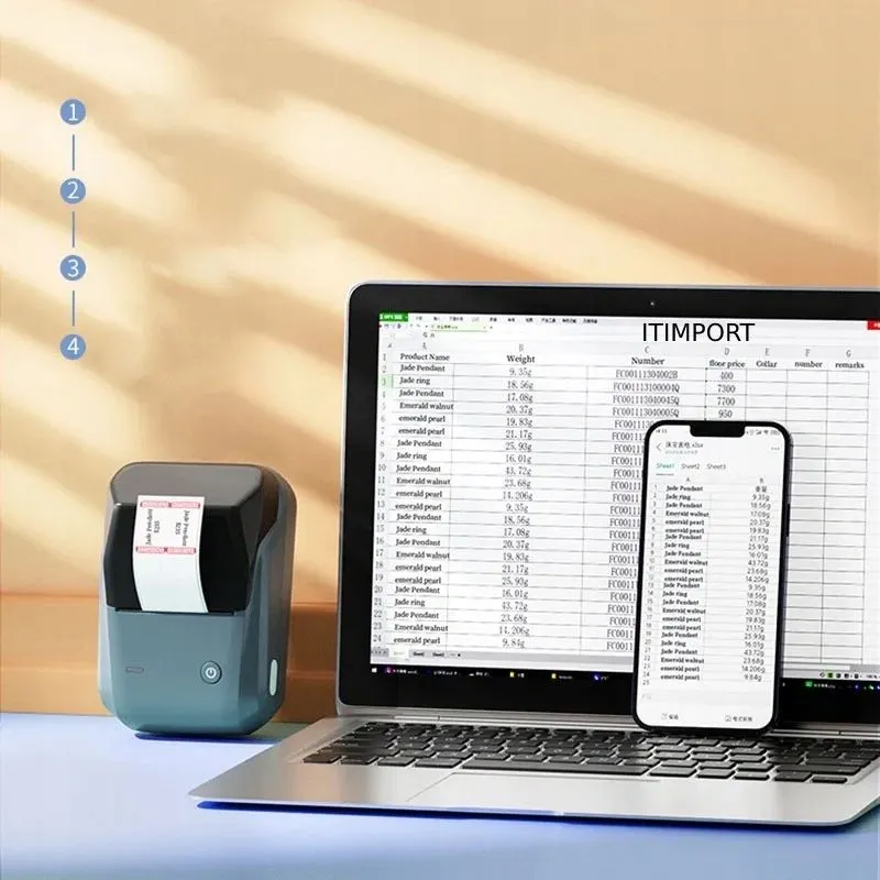 Термопринтер Niimbot B1 Space Blue (1746799) 203dpi 50мм/с/USB/BT для печ.этик. голубой