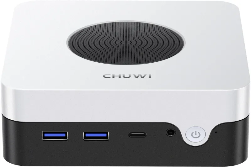 Неттоп Chuwi LarkBox X i3 1220P (1.5) 8Gb SSD256Gb UHDG Windows 11 Pro GbitEth WiFi BT 90W черный/белый