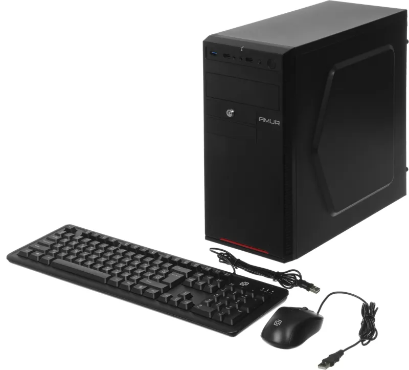ПК Amur Нарвал B7I21 MT i3 12100 (3.3) 16Gb SSD256Gb UHDG 730 FreeDOS GbitEth 400W мышь клавиатура черный (RUS) (2147002)
