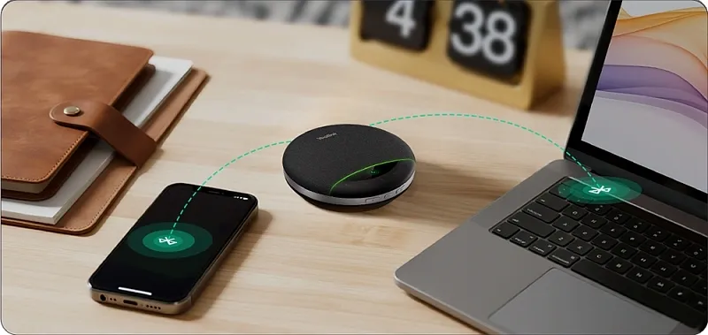 спикерфон YEALINK SP96 with Dongle UC USB-C/A, USB, Bluetooth, Экран, встроенная батарея, 6 встроенных микрофонов, шт