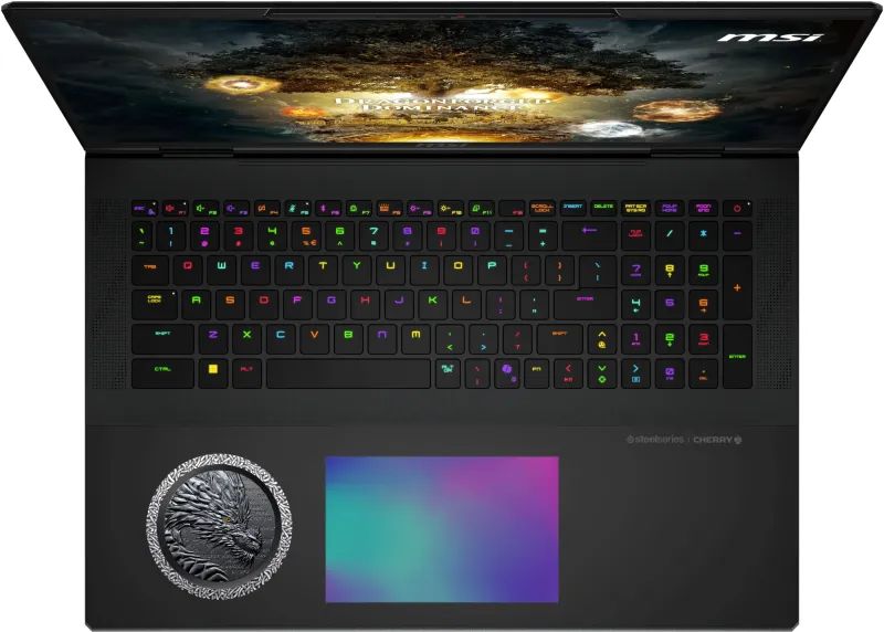 Ноутбук MSI Titan Dragon Edition 18 HX A2XWIG-1020RU Core Ultra 9 285HX 64Gb SSD4Tb NVIDIA GeForce RTX5080 16Gb 18" IPS UHD+ (3840x2400) Windows 11 Home black WiFi BT Cam (9S7-1824A5-1020)