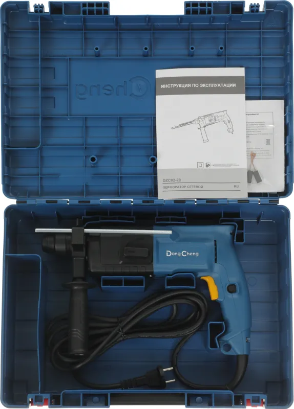 Перфоратор DongCheng DZC02-20 патрон:SDS-plus уд.:2Дж 500Вт (кейс в комплекте)