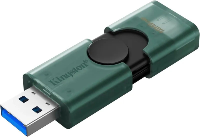 Флеш Диск Kingston 128GB DataTraveler Duo G2 DTDEG2/128GB USB3.0 зеленый/черный