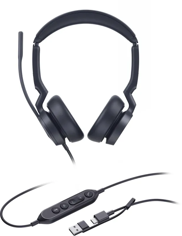 Гарнитура проводная Yealink UH46 Dual UC USB-C/A черный