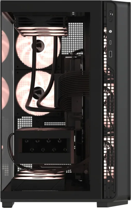 Корпус Formula Crystal Z7 PA черный без БП ATX 5x120mm 1xUSB3.0 1xUSB3.1 audio bott PSU