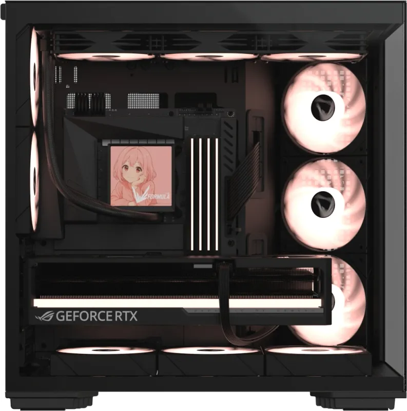 Корпус Formula Crystal Z7 PA черный без БП ATX 5x120mm 1xUSB3.0 1xUSB3.1 audio bott PSU