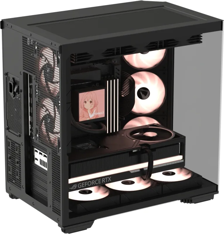 Корпус Formula Crystal Z7 PA черный без БП ATX 5x120mm 1xUSB3.0 1xUSB3.1 audio bott PSU