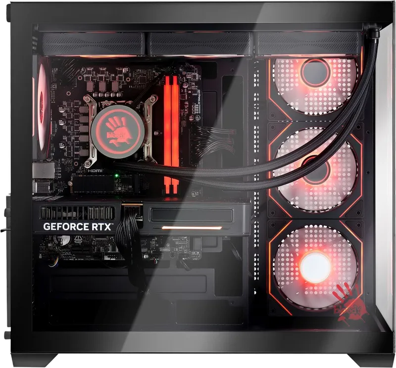 ПК Bloody BD-PC RAB84V2 TWR Ryzen 7 7700 (3.8) 32Gb SSD1Tb RTX5070 12Gb Windows 11 Home 64 2.5xGbitEth 650W черный (RUS) (2142128)