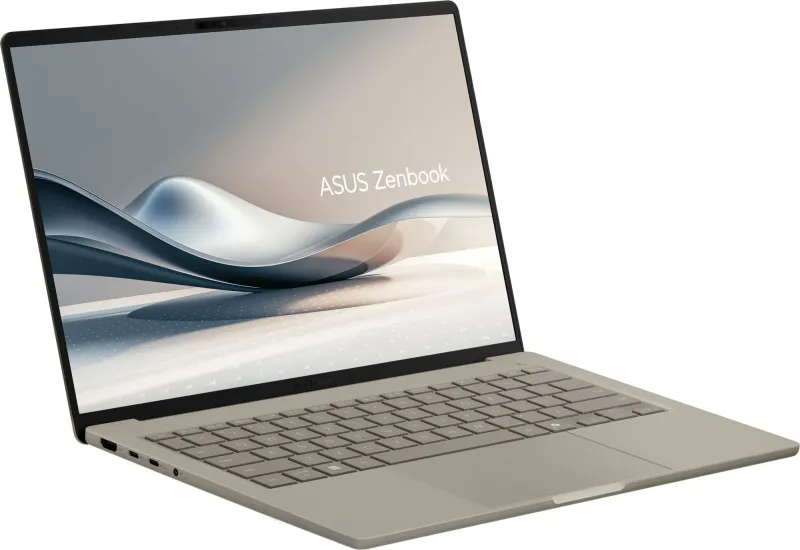 ASUS Zenbook A14 UX3407NA-QD100W Snapdragon X2 Elite (18-core) X2E88100/LPDDR5X 32GB 1TB M.2 NVMe PCIe 4.0 SSD/Qualcomm Adreno GPU/ 14" WUXGA (1920 x 1200) OLED 16:10/WIN11 HOME/0.99kg/Zabriskie Beige