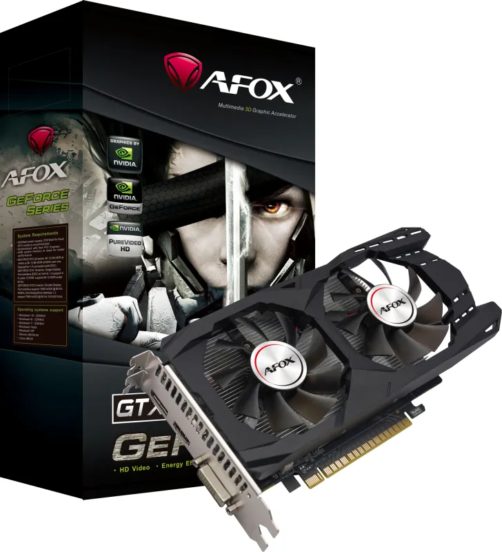 Видеокарта Afox PCI-E 3.0 2107971 NVIDIA GeForce GTX 1050TI 4Gb 128bit GDDR5 1291/7000 DVIx1 HDMIx1 DPx1 HDCP Ret