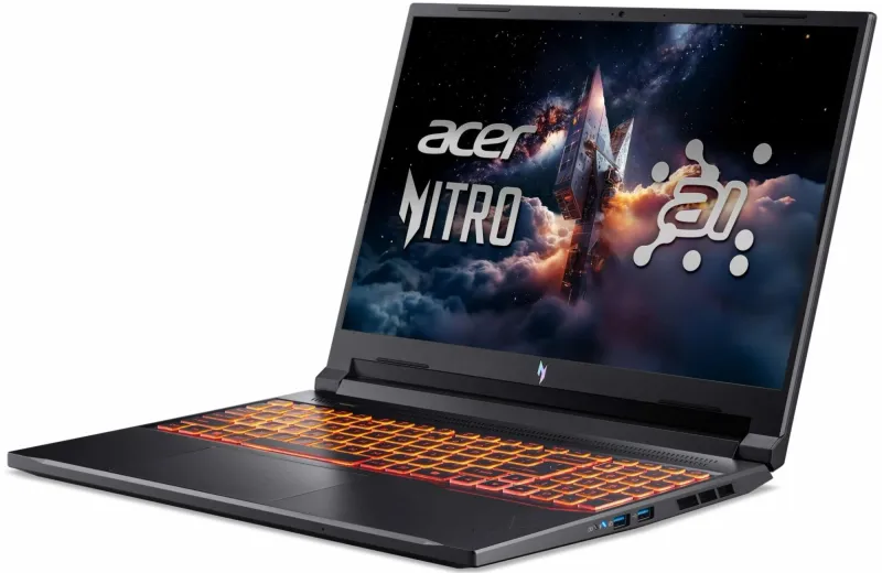 Ноутбук Acer Nitro V 16 ANV16-42-R309 Ryzen 5 240 16Gb SSD512Gb NVIDIA GeForce RTX5050 8Gb 16" IPS WQXGA (2560x1600) Windows 11 Home Multi Language black WiFi BT Cam (NH.U2NAA.001)