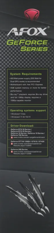 Видеокарта Afox PCI-E 3.0 AF610-2048D3L5-V3 NVIDIA GeForce GT 610 2Gb 64bit GDDR3 810/1333 DVIx1 HDMIx1 CRTx1 HDCP Ret low profile