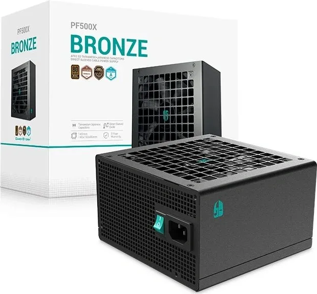Блок питания Deepcool ATX 500W GamerStorm PF500X 80+ bronze (20+4pin) APFC 120mm fan 6xSATA RTL