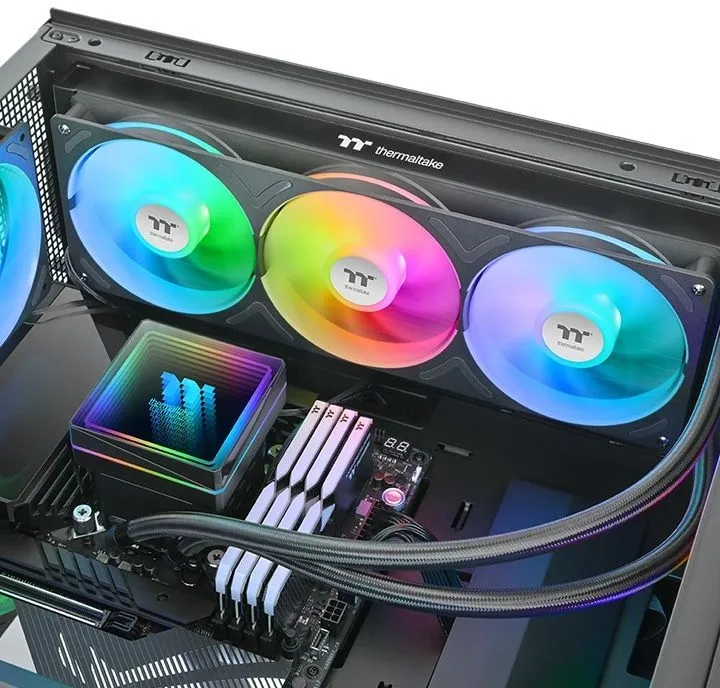 Система водяного охлаждения Thermaltake TH360 V3 ARGB Soc-AM5/AM4/1200/1700/1851 черный 4-pin 25.8dB Al+Cu Ret (CL-W466-PL12SW-A)