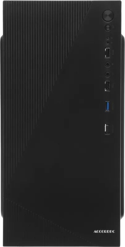 Корпус Accord ACC-XA09 черный без БП mATX 2xUSB2.0 1xUSB3.0 audio bott PSU