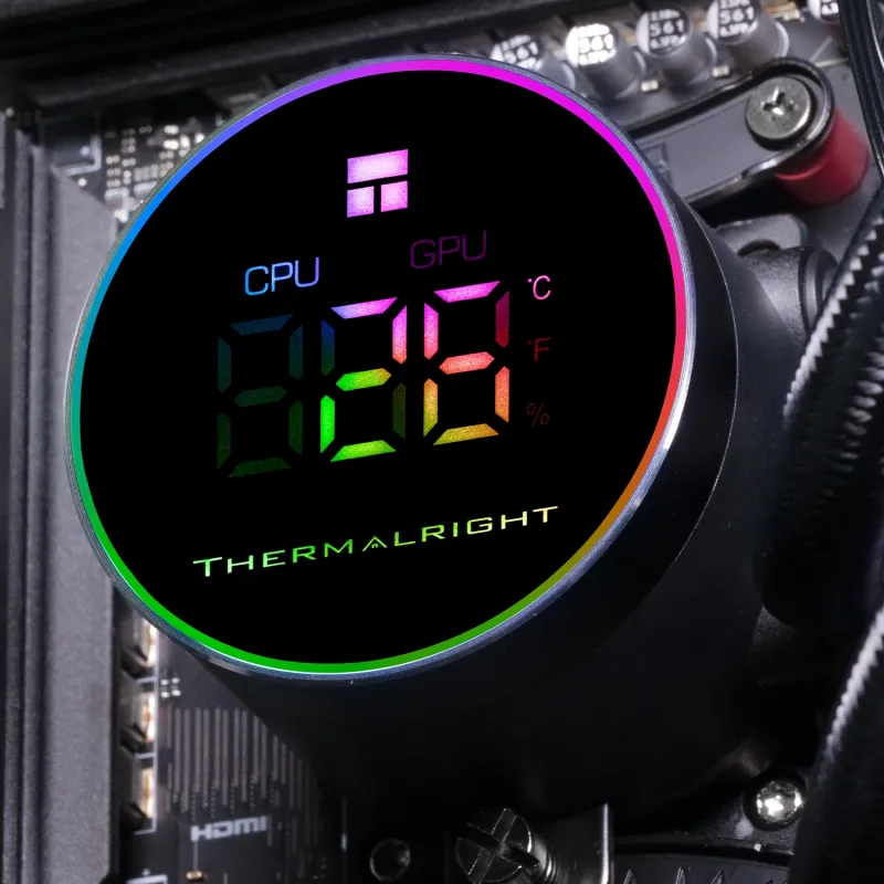 Система водяного охлаждения Thermalright Frozen Magic 360 Digital V2 ARGB Soc-AM5/AM4/1200/1700/1851 черный 4-pin 28dB Al LCD Ret (F-MAGIC-360-DIGITAL-BL-ARGB-V2)