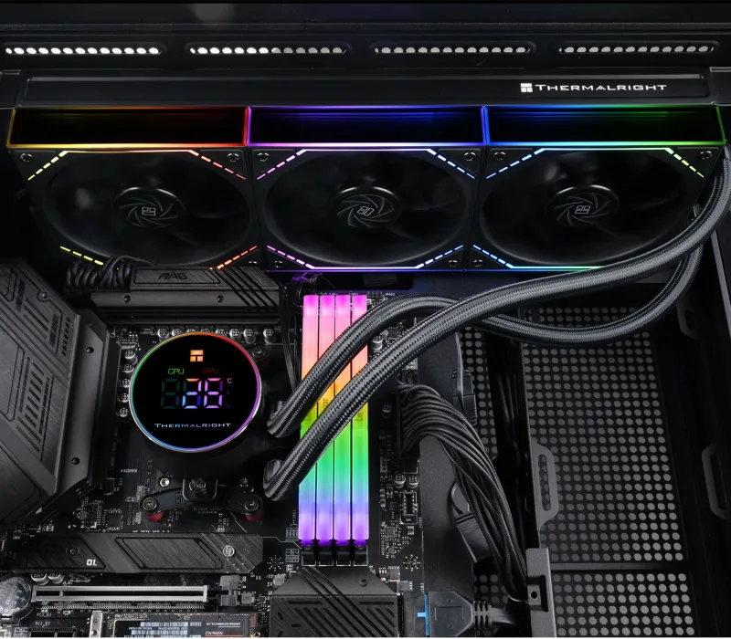 Система водяного охлаждения Thermalright Frozen Magic 360 Digital V2 ARGB Soc-AM5/AM4/1200/1700/1851 черный 4-pin 28dB Al LCD Ret (F-MAGIC-360-DIGITAL-BL-ARGB-V2)