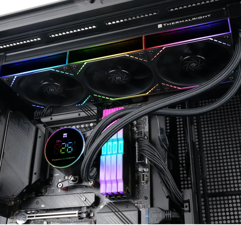 Система водяного охлаждения Thermalright Frozen Magic 360 Digital V2 ARGB Soc-AM5/AM4/1200/1700/1851 черный 4-pin 28dB Al LCD Ret (F-MAGIC-360-DIGITAL-BL-ARGB-V2)