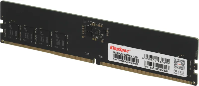 KingSpec DDR5 DIMM 16GB 6000MHz CL46 1x16GB 1.25V 288-pin