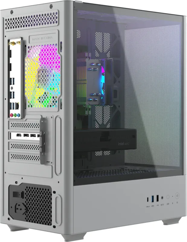 ПК Teclast G03 Ryzen 5 7500F (3.7) 32Gb SSD1Tb Arc B580 12Gb Windows 11 Pro GbitEth WiFi BT 500W белый (G03 7500F32G1TB580WKRU)