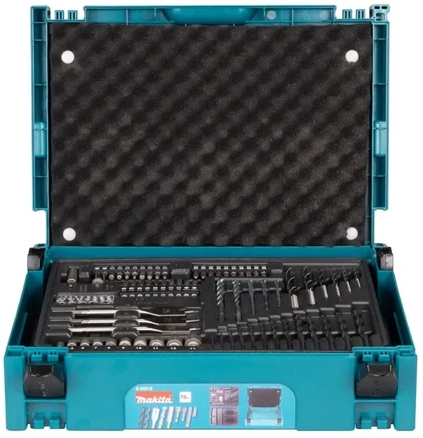 Набор бит и сверл Makita E-24913 по дер/мет/бет (70пред.) для шуруповертов/дрелей