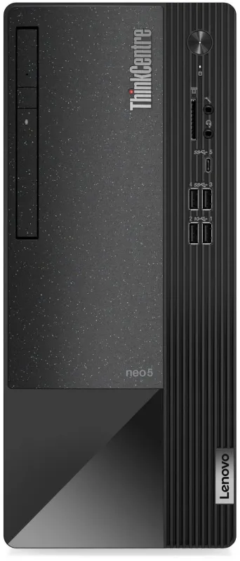 ПК Lenovo ThinkCentre Neo 50t MT i5 12400 8Gb SSD256Gb UHDG 730/DVDRW CR без ОС GbitEth WiFi BT мышь черный (11SE001WIV_NOKBD)