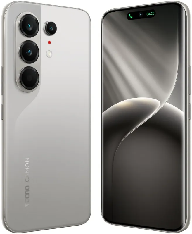 Смартфон Tecno Camon 50 Ultra 5G 256Gb 8Gb титан моноблок 3G 4G 6.78" 1208x2644 Android 16 50Mpix 802.11 a/b/g/n/ac NFC GPS GSM900/1800 GSM1900 Protect