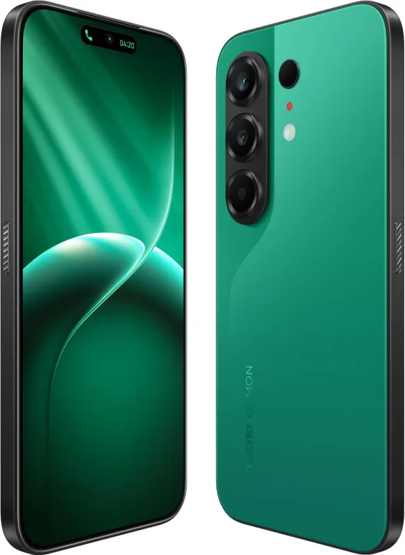 Смартфон Tecno Camon 50 256Gb 12Gb хвойный зеленый моноблок 3G 4G 6.78" 1208x2644 Android 16 50Mpix 802.11 a/b/g/n/ac NFC GPS GSM900/1800 GSM1900 Protect