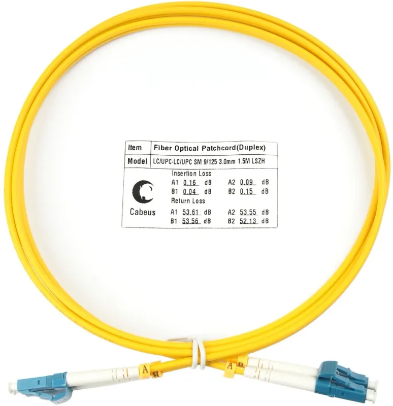 Cabeus FOP(d)-9-LC-LC-2m Шнур оптический duplex LC-LC 9/125 sm 2м LSZH