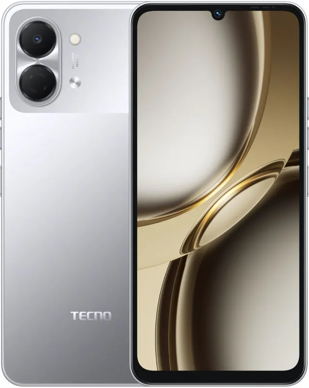 Смартфон Tecno Spark Go 3 128Gb 4Gb серый моноблок 3G 4G 2Sim (KN3 128+4 TITANIUM GREY)