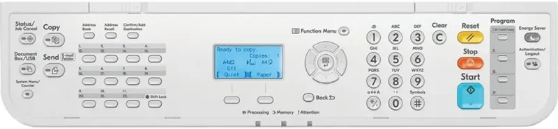 Kyocera ECOSYS MA4500x ( Азия ) , (P/C/S, ч/б лазерный, A4, 45 стр/мин, 1200x1200 dpi, 1 Гб, USB 2.0, Network, лоток 500 л., Duplex, DADF, старт.тонер 6000 стр.)Ff