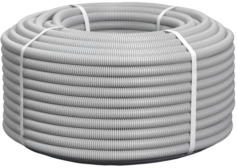 Труба гофр. гибкая ПВХ NTSS NTSS-TGS25 внеш.D=25мм 100м сер.