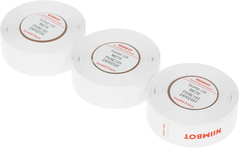 Термоэтикетки Niimbot (1747496) сег.:15x50мм самоклей. 125шт/рул (упак.:3шт) NIIMBOT D11/D110/D101/H1S белый