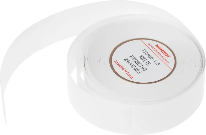 Термоэтикетки Niimbot (1747496) сег.:15x50мм самоклей. 125шт/рул (упак.:3шт) NIIMBOT D11/D110/D101/H1S белый