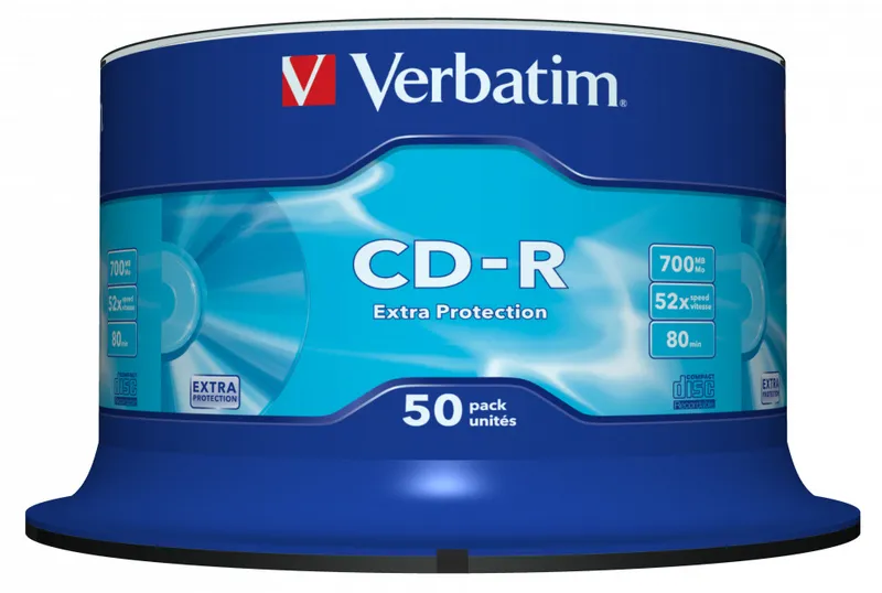 Диск CD-R Verbatim 700Mb 52x Cake Box (50шт) (43351)