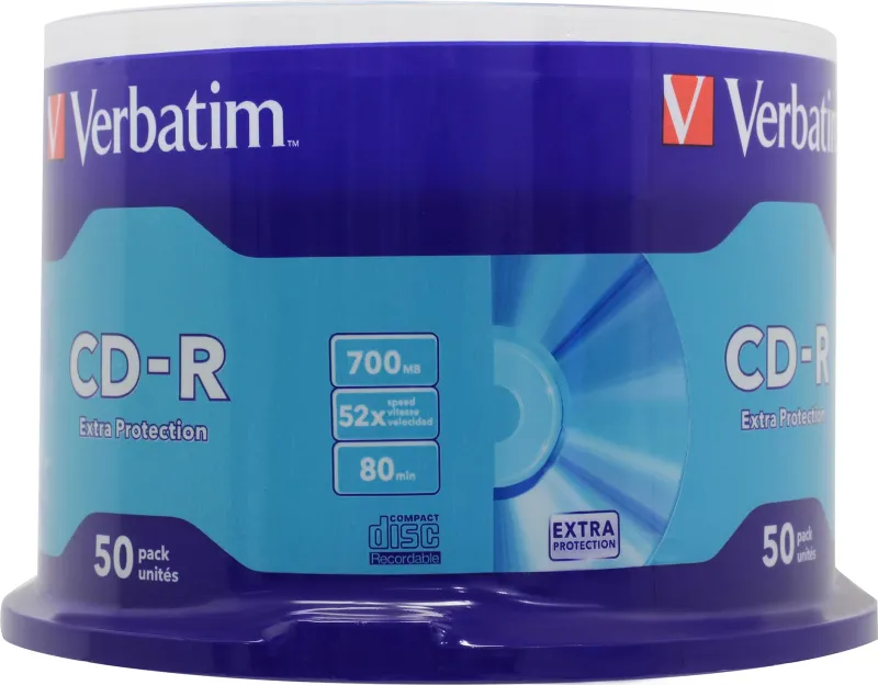 Диск CD-R Verbatim 700Mb 52x Cake Box (50шт) (43351)
